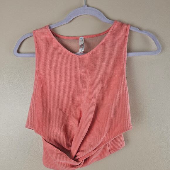 FP Movement Pink Ribbed Tank Top Size Small Free People - Picture 1 of 7